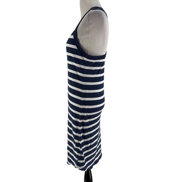 Mountain Hardwear Navy White Striped Ribbed Lookout Tank Dress Size Medium - Picture 2 of 7